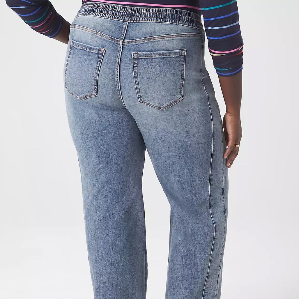 Lane Bryant Pull On High Rise Wide Leg Jean NWT Size 16 - Picture 2 of 6